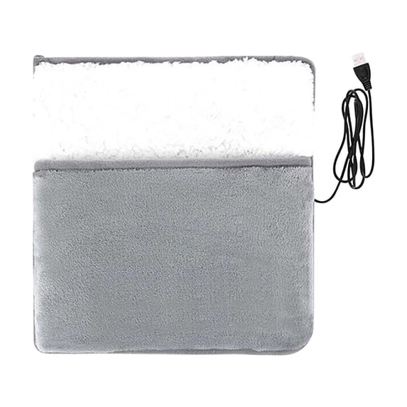 NSESSHome Foot Warmer Quick Heat Lock Warm Plush Cover USB Heated Bedroom Electric Foot Warmer