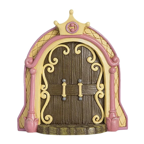 NSESSHome Garden Fairy Door Decoration, Miniature Fairy Doors Mini Fairy Garden Decor Yard Art Sculpture for Trees Fairies Door Wall Hanging Ornaments