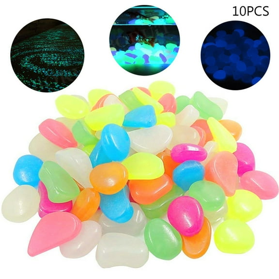 NSESSHome Glow In The Dark Pebbles Luminous Stones Rocks For Garden Aquariums Decoration