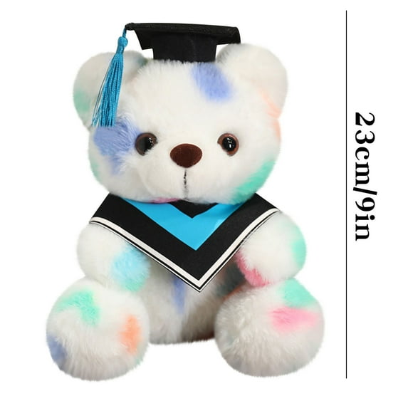 NSESSHome Graduation Bear Class of 2024, 9 Inch Animal Graduation Gift Light Brown Graduation Plush Bear with Hat for Kindergarten Elementary High School College Graduation Party School