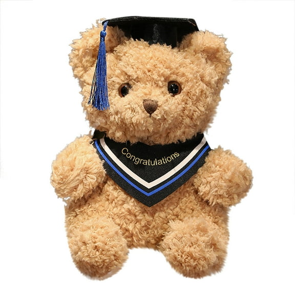 NSESSHome Graduation Bear Graduation Gift 9 Inch Stuffed Animal Graduation Plush White Bear Class of 2024 Graduation Decoration for Kindergarten Elementary High School College Graduation
