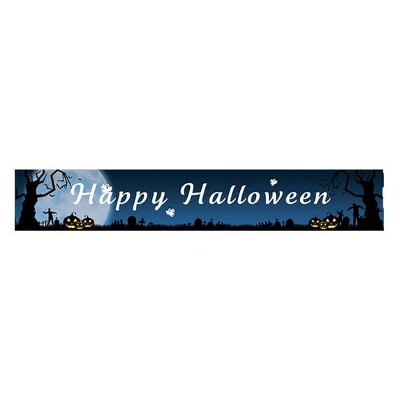 NSESSHome Halloween Backdrop Banner, Halloween Backdrop Banner, Happy Halloween Banner, Halloween Party Yard Sign Welcome Backdrop for Indoor Outdoor Home Garden