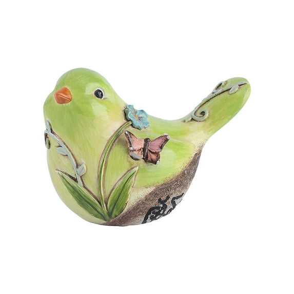 NSESSHome Hand-Painted Resin Bird Statues, Vibrant Garden Ornaments and Shelf Decor for Indoor and Outdoor Spaces