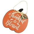 thumbnail image 1 of NSESSHome Harvest Celebration Wood Sign, Thanksgiving and Halloween Decor with Green Leaves and Bells, 1 of 9