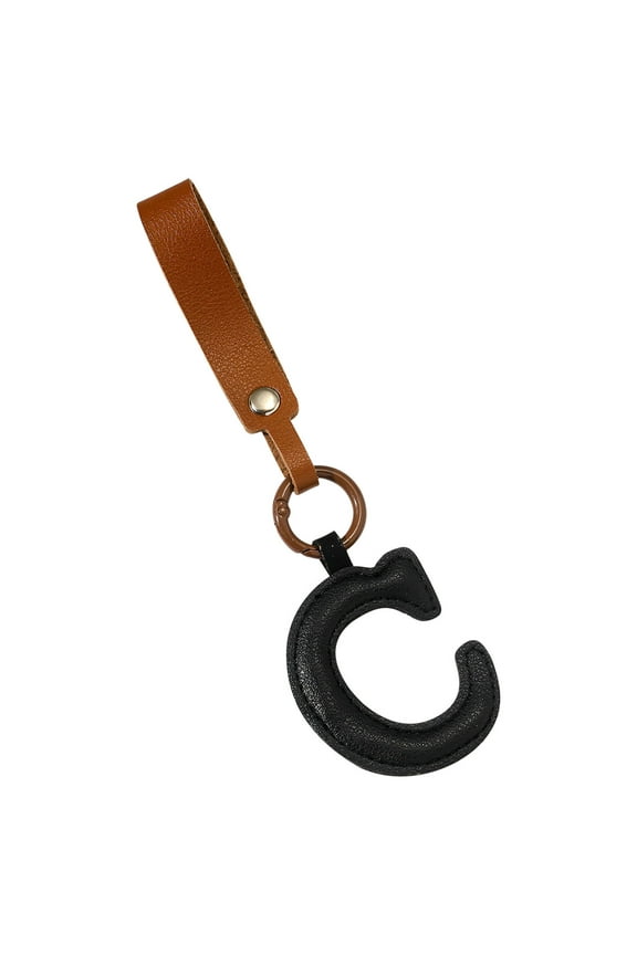 Leather English Letter Keychain Pendant, Personalized Keychain Hanger for Car Keys and Bags