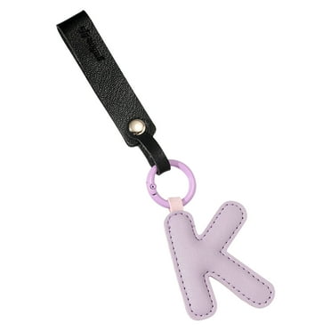 NSESSHome Leather English Letter Keychain Pendant, Personalized Keychain Hanger for Car Keys and Bags