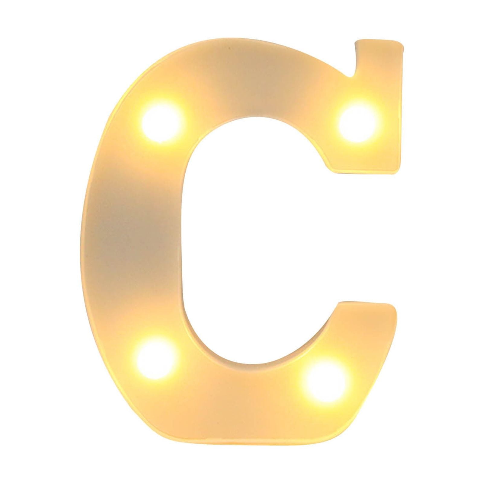 NSESSHome Light Up Letters, Led Letters Lights 26 Alphabet, Decorative Lighted Letters, Battery Powered Led Marquee Light Up Letters for Party, Bar, Night Light, Home Decor(Letter C)