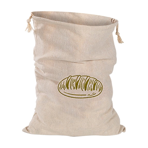 NSESSHome Linen Bread Bags, Natural Unbleached Bread Bags, Reusable Drawstring Bag for Loaf, Homemade Artisan Bread Storage, Linen Bags for Food Storage, Ideal Gift for Bakers