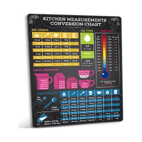 NSESSHome Magnetic Kitchen Dosage Conversion Chart Magnetic Cooking Measurement Food Weight Baking Recipe