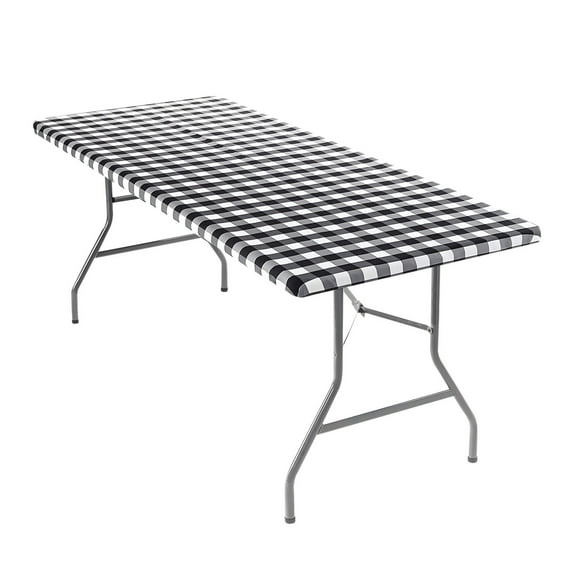 NSESSHome Clearance PVC Convenient Outdoor Courtyard Table Cover Picnic Tablecloth Printed Elastic Table Cover