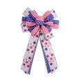 thumbnail image 1 of NSESSHome Red White and Blue Ribbon Stars Stripes Craft Ribbon Patriotic Star and Striped Wired Ribbon ，for 4th of July Fabric Ribbon for Independence Day Wreath Bow Making, 1 of 5