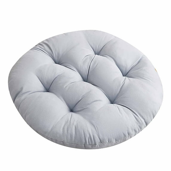 NSESSHome Clearance 15.7 Inch Round Chair Seat Pad Thick Tatami Plaid Style Comfortable Floor Seat Cushion Soft Chair Mat for Office Bedroom Living Room Kitchen