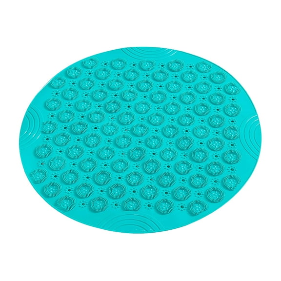 NSESSHome Round Shower Stall Mat with Suction Cups, Soft, Hair-Free, Stylish and Convenient Hanging Design, Perfect for Showers and Tubs