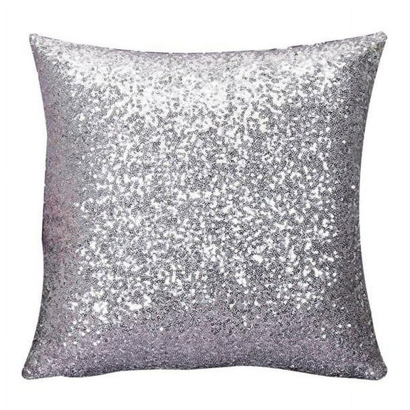NSESSHome Solid Color Glitter Sequins Home Office Decorative Pillowcase Throw Pillow Cushion Cover 15.7 x 15.7 Inches