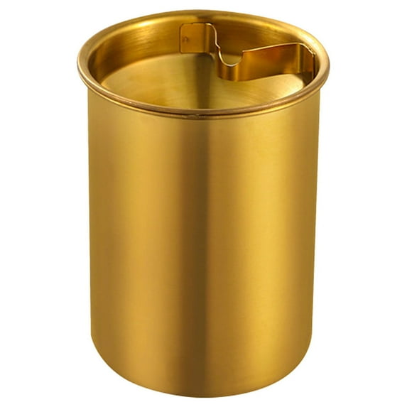 NSESSHome Stainless Steel Commercial Hotel Ashtray with Cover, Windproof and Durable, Large Capacity and Easy to Clean