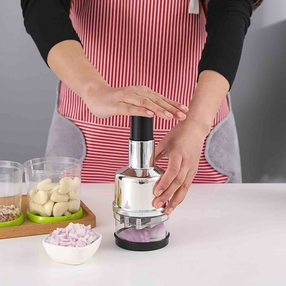 NSESSHome Stainless Steel Ginger Garlic Chopper Home Kitchen Tool Multifunctional Chopper