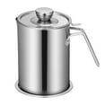 thumbnail image 1 of NSESSHome Stainless Steel Grease Strainer and Container, Large Oil Storage Pot Grease Keeper with Dust-Proof Lid and Easy Grip Handle for Bacon, Kitchen Cooking or Frying Oil, 1 of 5