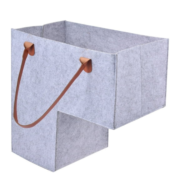 NSESSHome Stair Basket with Handles and Support Panel, Felt Staircase Baskets for Carpeted and Wooden Stairs, Stair Storage Organizer