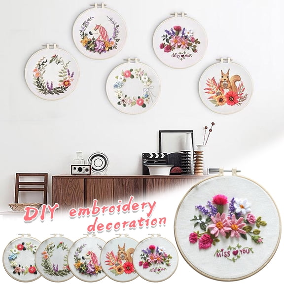 NSESSHome Stitch Tools And Beginner Embroidery Kits For Adults And Children