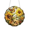thumbnail image 1 of NSESSHome Clearance Sunflower Stained Suncatcher,Large Sunflower Suncatcher for Window Hanging,Stained Decor with Metal Chain, 1 of 5