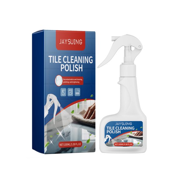 NSESSHome Clearance Tile Cleaning Polish and Polishing Agent - 100ml Kitchen Cleaner for Ceramic Tiles - Restores Gloss, Prevents Stains, Deep Cleans Grout