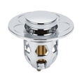 thumbnail image 1 of NSESSHome Universal Bathroom Sink Stopper, Brushed Nickel Pop Up Drain Stopper, Bullet Core Push Type Sink Stopper, Sink Drain Plug with Anti-Clogging Strainer, 1 of 5