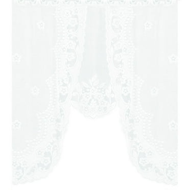 NSESSHome Vintage Style Lace Coffee Curtain Kitchen Curtain Vintage Style Window Scarf