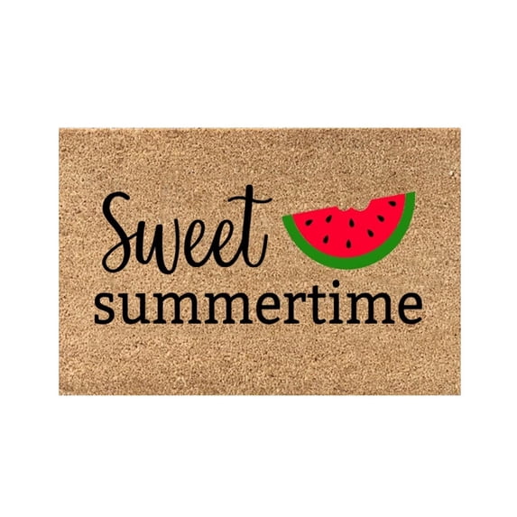 NSESSHome Welcome Entrance Door Mat, Hello Summer Flower Home Decoration Non-Slip Indoor Outdoor Front Doormats Rug 15.7 x 23.6 Inch