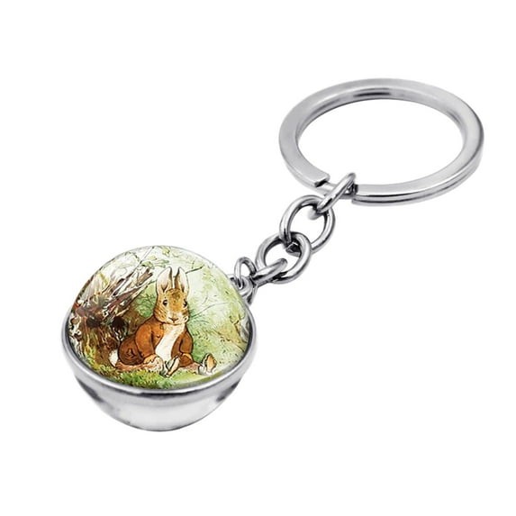 NSESSHome Cute Rabbit Keychain Bunny Love Keychain Easter Gift For Rabbit Lover Family Best Friends