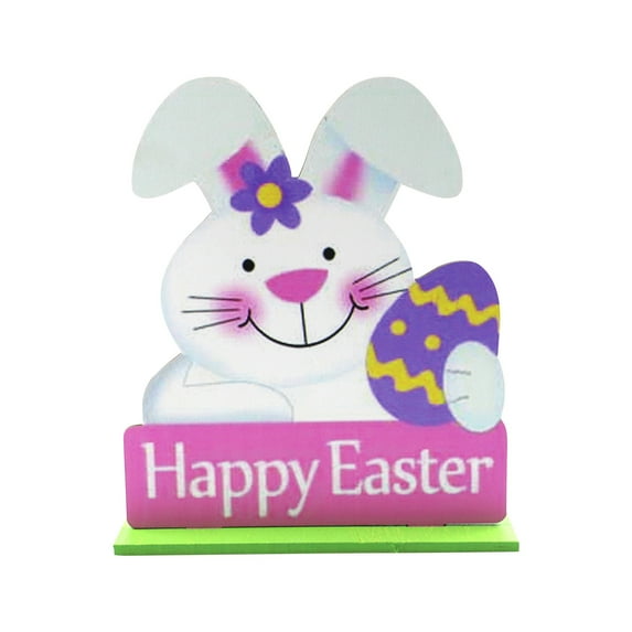 NSESSHome Easter Bunny Shape Wooden Egg Blank with Twines Wood Slices Ornaments for Christmas Birthday Party Happy Easter Spring Home Decor DIY Crafts Painting Supplies