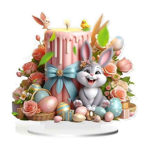 NSESSHome Easter Eggs Tealight Candle Holder Cup, Candle Sticks lamp Tea Light Candlestick Holder with Artificial Plants Flowers for Spring Easter Home Table Centerpiece Decor