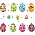 thumbnail image 1 of NSESSHome Easter Window Clings Decorations Stickers Colorful Easter Eggs Reusable for Glass Windows Static Stickers, Spring Window Clings Party Supplies Gifts for Kids School Home, 1 of 8