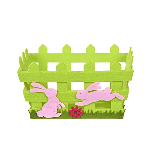 NSESSHome Empty Easter Baskets, Easter Portable Non-woven Bucket, Small Woven Basket, Buckets for Kids Adults Easter Party Supplies Birthday Decoration