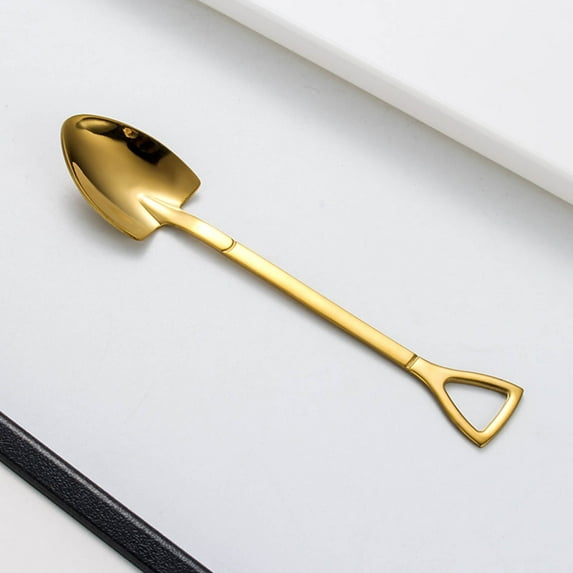 NSESSHome Fruit Dessert Shovel Spoons, Stainless Steel Dinner Tea Spoons for Dessert Coffee Ice Cream Fruit Cake for Home Kitchen Restaurant