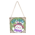 thumbnail image 1 of NSESSHome Happy Easter Door Sign Cute Rabbit Wooden Hanging Sign Front Door Welcome Wreath Easter Porch Hanger Indoor and Outdoor Porch Farmhouse Party Decoration, 1 of 2