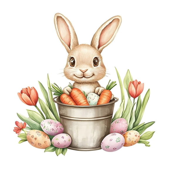 NSESSHome Happy Easter Door Stickers Refrigerator Easter Flower Egg Bunny Rabbit Wall Decals Colorful Door Decals Party Decorations for Window Home Office School Front Porch Spring Holiday