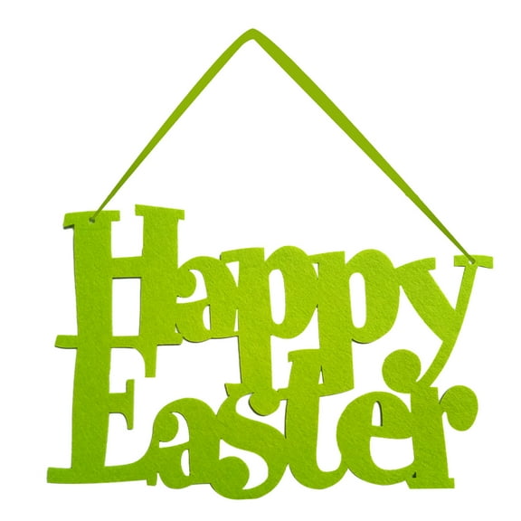 NSESSHome Happy Easter Wreath Decorations for Front Door Outdoor, 3D Wooden Easter Door Hanging Decor Flowers Egg Spring Wreaths with Happy Bunny Welcome Sign for Porch Wall Room Farmhouse
