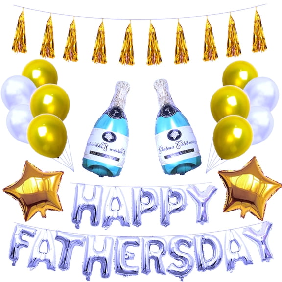NSESSHome Happy Father's Day Aluminum Foil Balloon Set 16 Inches Letter Balloon Decoration for Father's Day Party