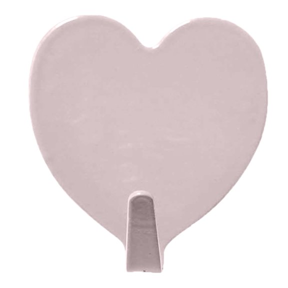 NSESSHome Heart Shaped Decorative Wall Hooks, Stainless Steel Strong Adhesive Wall Hook for Home Kitchen Bathroom Office, for Kitchen Utensils, Keys, Robe, Coat, Towel, Bags