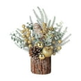 thumbnail image 1 of NSESSHome Holiday Small Christmas Tree, Artificial Mini Tabletop Christmas Tree Decorations Include Apple Berry Pinecone, for Home Party Thankgivings Christmas Decor, Indoor 10.62 Inch, 1 of 6