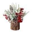 thumbnail image 1 of NSESSHome Holiday Small Christmas Tree, Artificial Mini Tabletop Christmas Tree Decorations Include Apple Berry Pinecone, for Home Party Thankgivings Christmas Decor, Indoor 10.62 Inch, 1 of 6