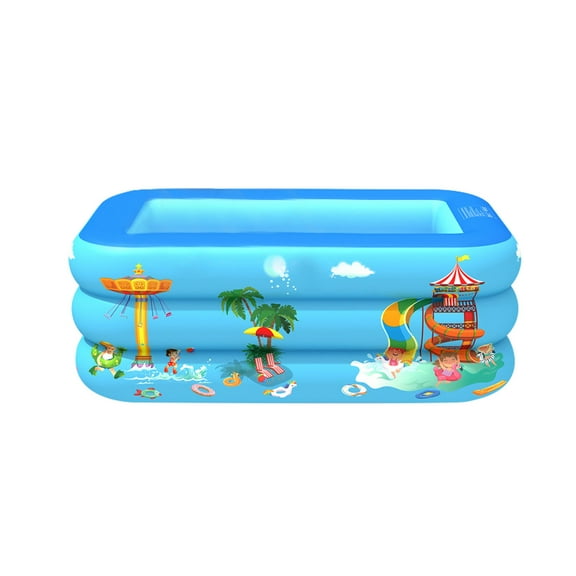 NSESSHome Inflatable Swimming Pool, 59" X 43" X 19.7" Kiddie Pools with Inflatable Soft Floor, Durable Blow Up Pools for Backyard, Garden or Indoor