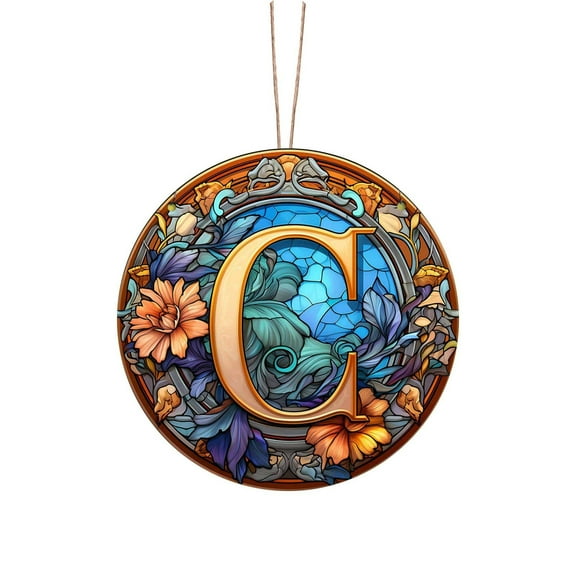 NSESSHome Initials Alphabet Ornament, Personalized Christmas Ornament, Monogram Initial Letter Christmas Souvenir 2024, Family Ornaments, Warming Presents for New Home Funny