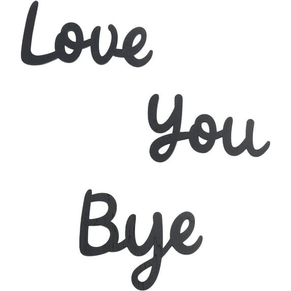 NSESSHome Love You Bye Wood Sign Home Decor Wall Decor Express Love and Warm for Your Family Lovers Wall Art Gift Hallway Entryway Door Valentine Decorations for Home