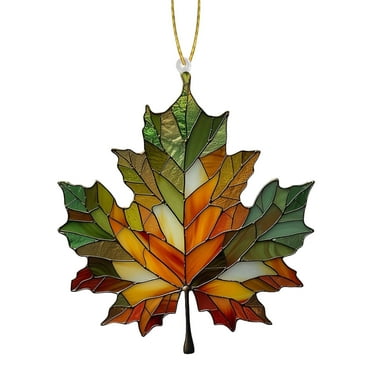 NSESSHome Maple Leaf Shaped Wall Decoration, Acrylic Sun Catcher Pendant for Windows, Doors and Festive Home Decor