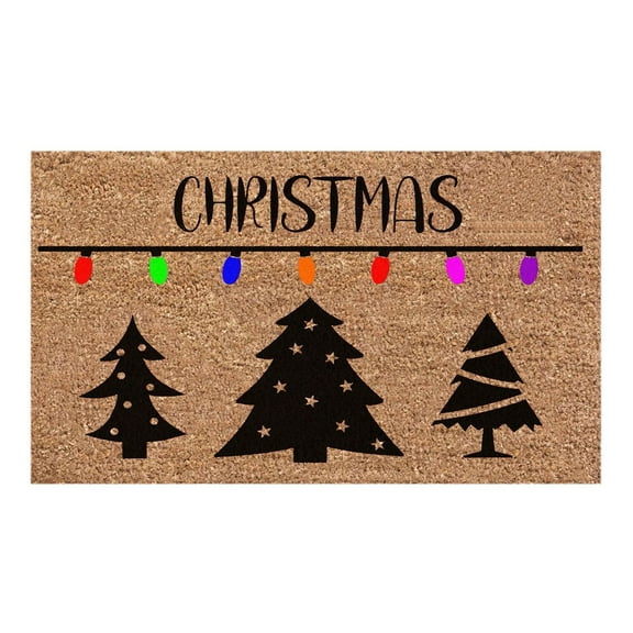 NSESSHome Merry Christmas Doormat Christmas Tree Welcome Door Mat Xmas Non Slip Entrance Mat Winter Holiday Floor Mat Rug for Front Porch Bathroom Kitchen Bedroom Christmas Decor 23.62"x15.75"