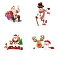 thumbnail image 1 of NSESSHome Merry Christmas Removable Switch Stickers, Funny Santa Claus and Snowman Wall Sticker, Light Switch Window Decor, Family Holiday Christmas Day DIY Art Decals, 1 of 9