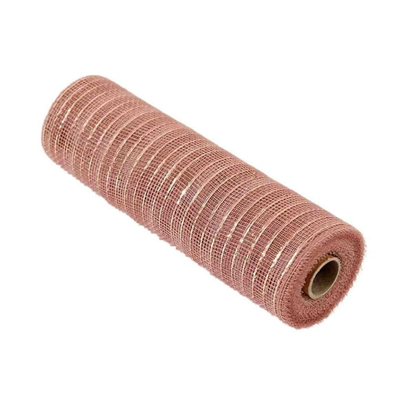 NSESSHome Mesh Ribbon Rolls 10 Inch 10 Yards(30 ft) Decorative Mesh Fabric with Foil for Wreaths Christmas Tree Ribbon Door DIY Craft Halloween Decor Wedding Party Supplies