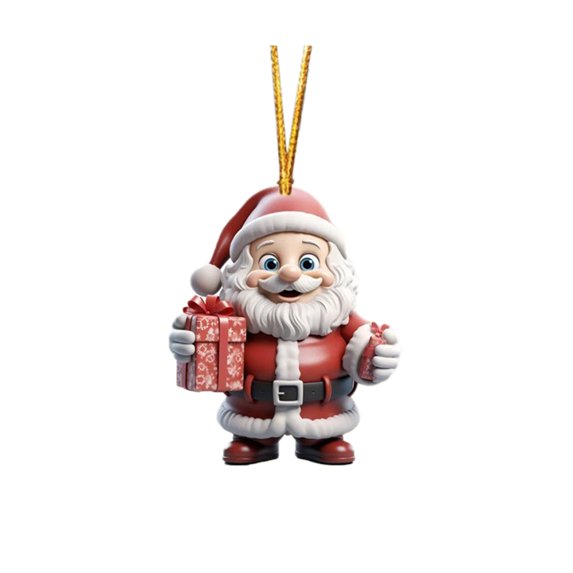 NSESSHome Santa Christmas Tree Ornaments Rustic Santa Claus Retro Tree Decorations Hanging Vintage Christmas Decorations Bulk Christmas Ornaments