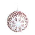 thumbnail image 1 of NSESSHome Snowflake Christmas Ball Ornament with Beads and Sequins, High-End Holiday Decoration for Festive Ambience, 1 of 6